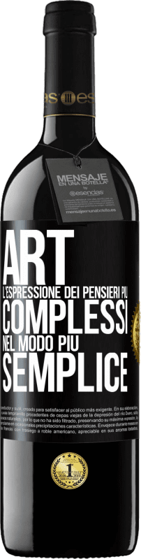 39,95 € | Vino rosso Edizione RED MBE Riserva ART. L'espressione dei pensieri più complessi nel modo più semplice Etichetta Nera. Etichetta personalizzabile Riserva 12 Mesi Raccogliere 2015 Tempranillo