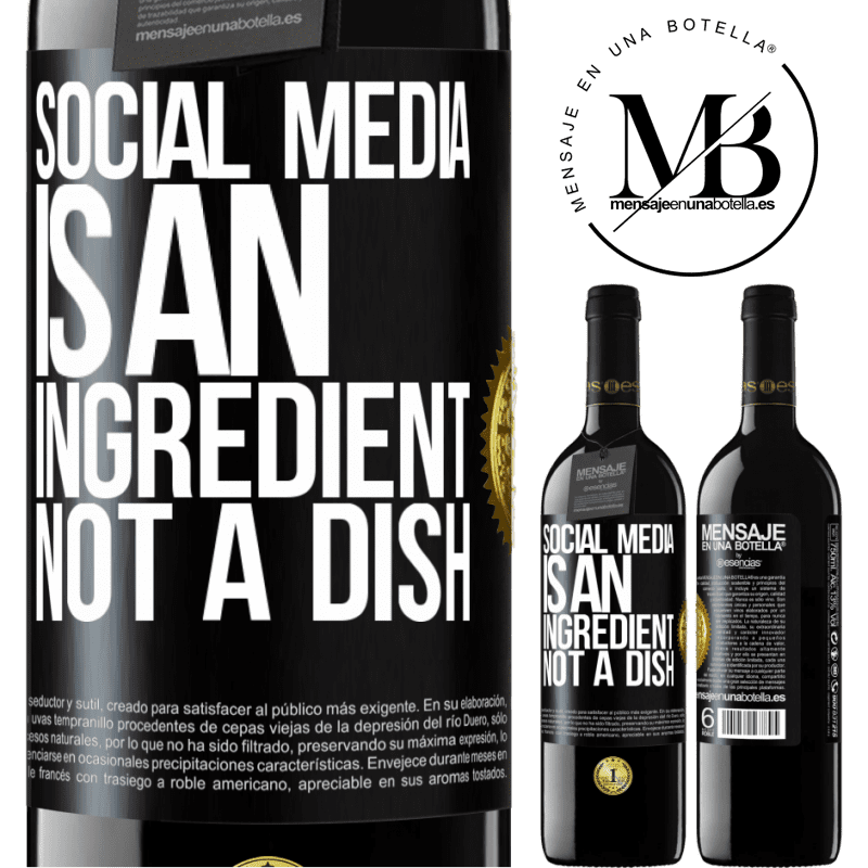 24,95 € Free Shipping | Red Wine RED Edition Crianza 6 Months Social media is an ingredient, not a dish Black Label. Customizable label Aging in oak barrels 6 Months Harvest 2019 Tempranillo