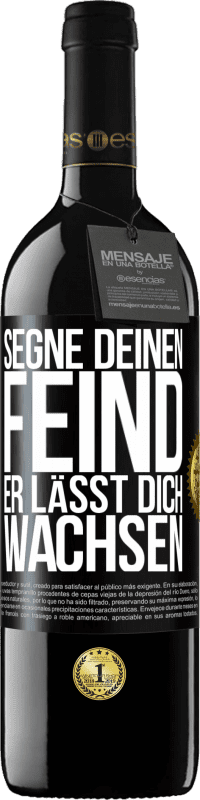 39,95 € Kostenloser Versand | Rotwein RED Ausgabe MBE Reserve Segne deinen Feind. Er lässt dich wachsen Schwarzes Etikett. Anpassbares Etikett Reserve 12 Monate Ernte 2015 Tempranillo