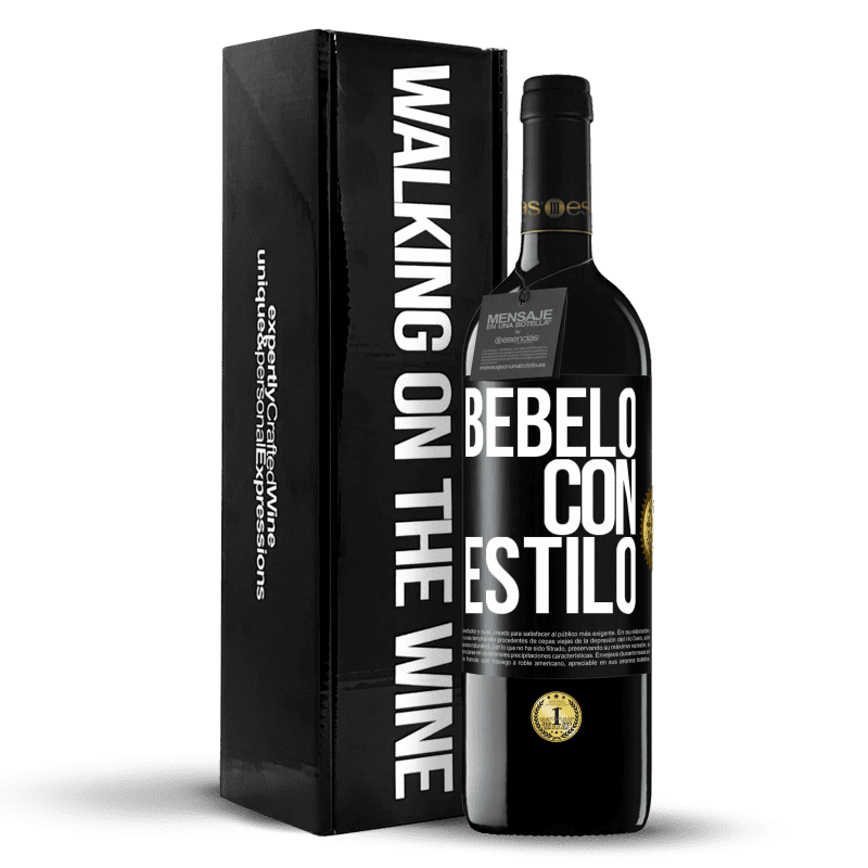 39,95 € Envío gratis | Vino Tinto Edición RED MBE Reserva Bébelo con estilo Etiqueta Negra. Etiqueta personalizable Reserva 12 Meses Cosecha 2016 Tempranillo