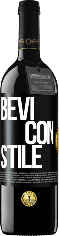 39,95 € Spedizione Gratuita | Vino rosso Edizione RED MBE Riserva Bevi con stile Etichetta Nera. Etichetta personalizzabile Riserva 12 Mesi Raccogliere 2016 Tempranillo