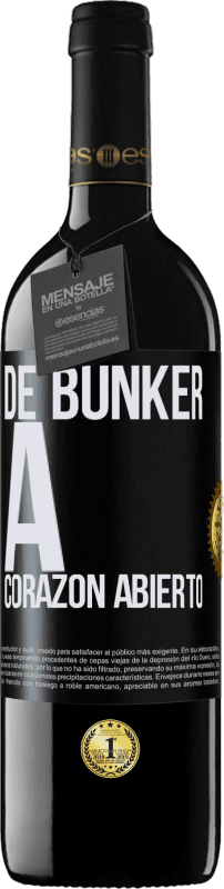 39,95 € | Vino Tinto Edición RED MBE Reserva De búnker a corazon abierto Etiqueta Negra. Etiqueta personalizable Reserva 12 Meses Cosecha 2015 Tempranillo