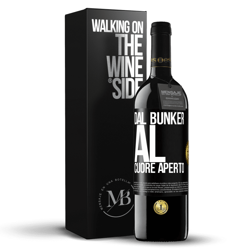 39,95 € Spedizione Gratuita | Vino rosso Edizione RED MBE Riserva Dal bunker al cuore aperto Etichetta Nera. Etichetta personalizzabile Riserva 12 Mesi Raccogliere 2016 Tempranillo