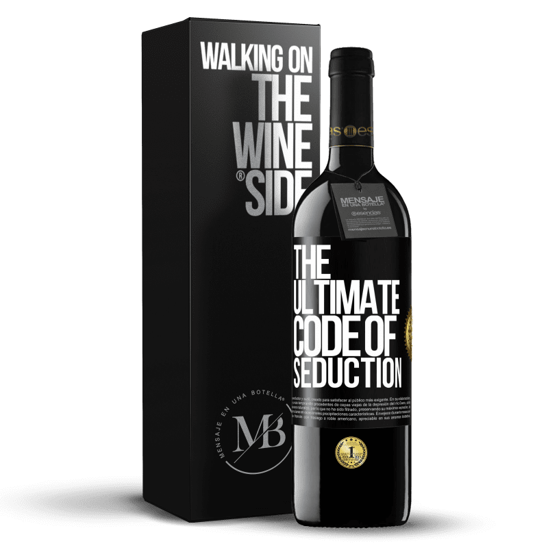 39,95 € Spedizione Gratuita | Vino rosso Edizione RED MBE Riserva The ultimate code of seduction Etichetta Nera. Etichetta personalizzabile Riserva 12 Mesi Raccogliere 2015 Tempranillo