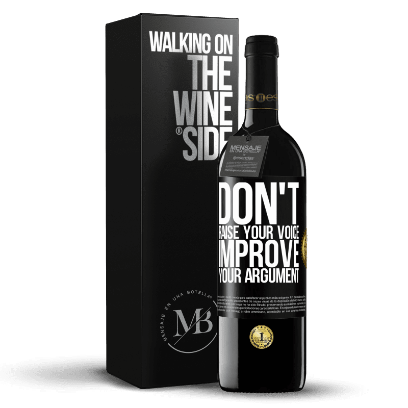 39,95 € Free Shipping | Red Wine RED Edition MBE Reserve Don't raise your voice, improve your argument Black Label. Customizable label Reserve 12 Months Harvest 2014 Tempranillo