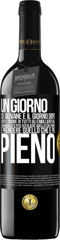 39,95 € | Vino rosso Edizione RED MBE Riserva Un giorno sei giovane e il giorno dopo, senti l'odore di tutti gli emollienti del supermercato per scegliere quello che Etichetta Nera. Etichetta personalizzabile Riserva 12 Mesi Raccogliere 2015 Tempranillo