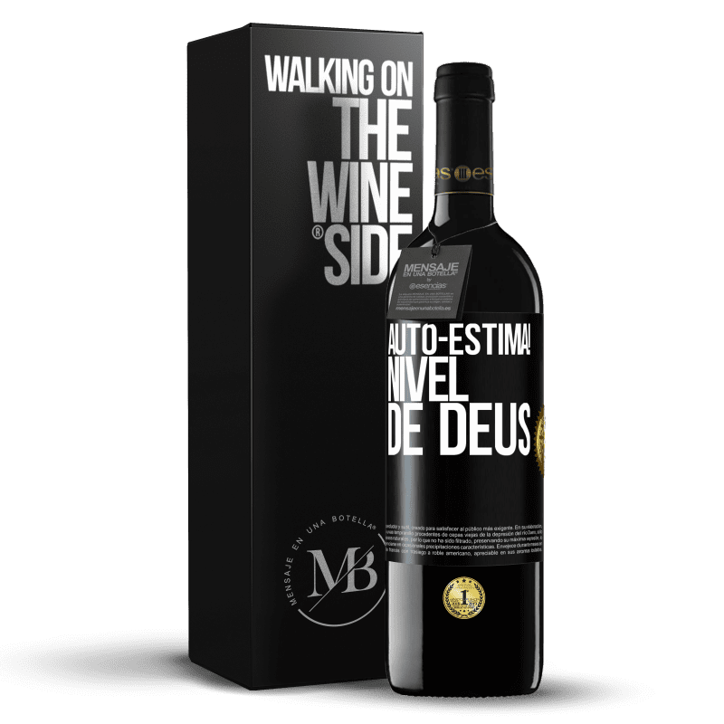 39,95 € Envio grátis | Vinho tinto Edição RED MBE Reserva Auto-estima! Nível de Deus Etiqueta Preta. Etiqueta personalizável Reserva 12 Meses Colheita 2015 Tempranillo