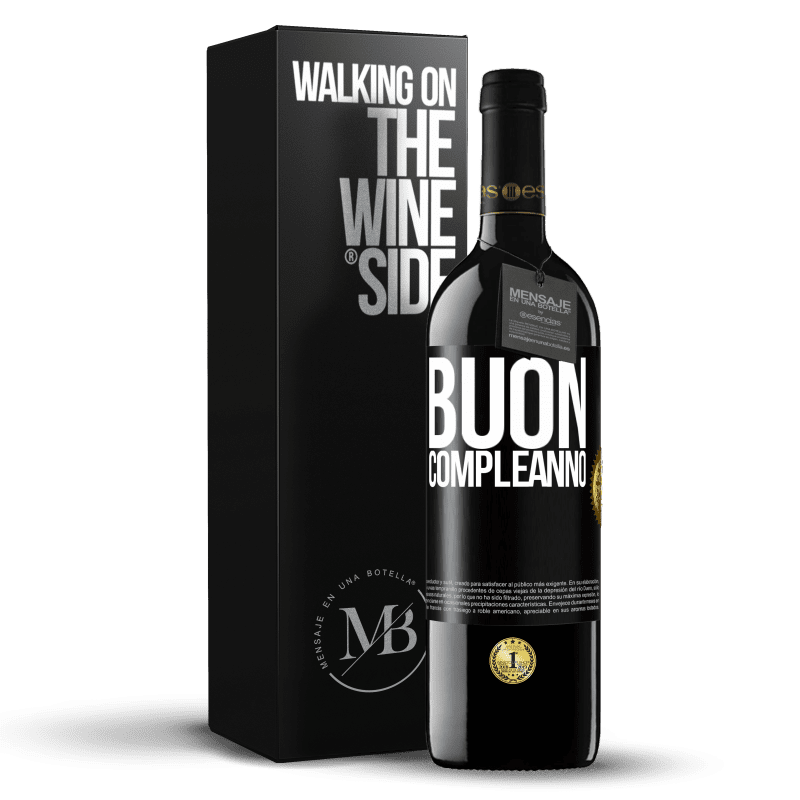 39,95 € Spedizione Gratuita | Vino rosso Edizione RED MBE Riserva Buon compleanno Etichetta Nera. Etichetta personalizzabile Riserva 12 Mesi Raccogliere 2016 Tempranillo