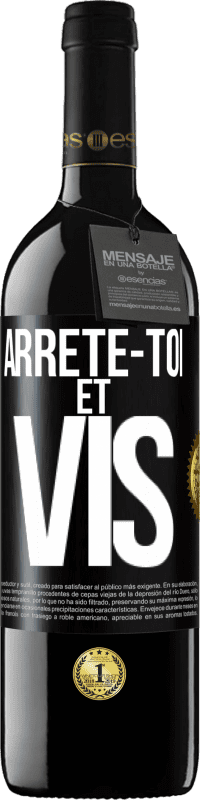 39,95 € Envoi gratuit | Vin rouge Édition RED MBE Réserve Arrête-toi et vis Étiquette Noire. Étiquette personnalisable Réserve 12 Mois Récolte 2016 Tempranillo