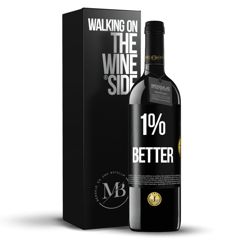 39,95 € Free Shipping | Red Wine RED Edition MBE Reserve 1% Better Black Label. Customizable label Reserve 12 Months Harvest 2016 Tempranillo