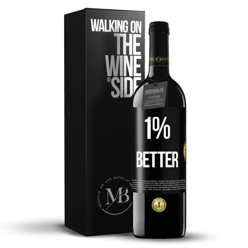 39,95 € Envoi gratuit | Vin rouge Édition RED MBE Réserve 1% Better Étiquette Noire. Étiquette personnalisable Réserve 12 Mois Récolte 2014 Tempranillo