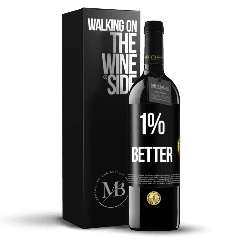 39,95 € Envío gratis | Vino Tinto Edición RED MBE Reserva 1% Better Etiqueta Negra. Etiqueta personalizable Reserva 12 Meses Cosecha 2014 Tempranillo