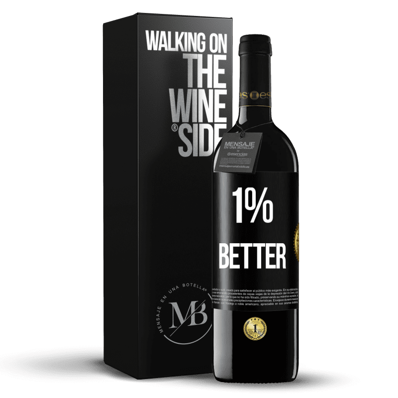 39,95 € Kostenloser Versand | Rotwein RED Ausgabe MBE Reserve 1% Better Schwarzes Etikett. Anpassbares Etikett Reserve 12 Monate Ernte 2014 Tempranillo