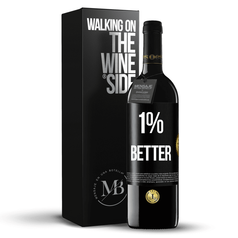 39,95 € Kostenloser Versand | Rotwein RED Ausgabe MBE Reserve 1% Better Schwarzes Etikett. Anpassbares Etikett Reserve 12 Monate Ernte 2016 Tempranillo