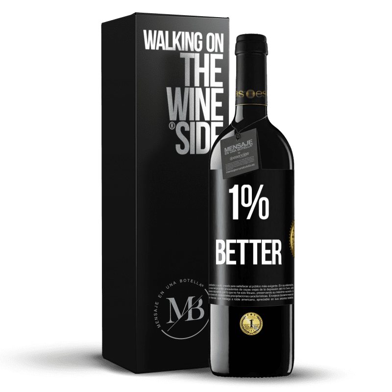 39,95 € Spedizione Gratuita | Vino rosso Edizione RED MBE Riserva 1% Better Etichetta Nera. Etichetta personalizzabile Riserva 12 Mesi Raccogliere 2016 Tempranillo