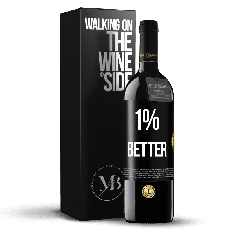 39,95 € Envio grátis | Vinho tinto Edição RED MBE Reserva 1% Better Etiqueta Preta. Etiqueta personalizável Reserva 12 Meses Colheita 2014 Tempranillo