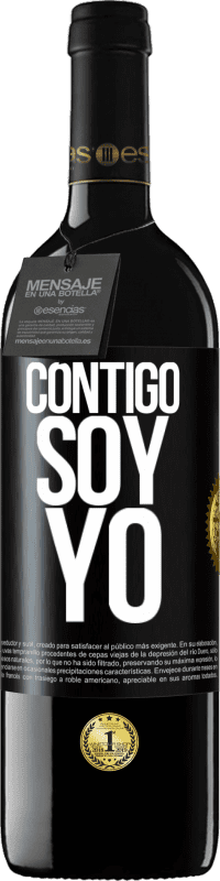 39,95 € | Vino Tinto Edición RED MBE Reserva Contigo soy yo Etiqueta Negra. Etiqueta personalizable Reserva 12 Meses Cosecha 2015 Tempranillo