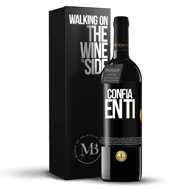 39,95 € Envío gratis | Vino Tinto Edición RED MBE Reserva Confía en ti Etiqueta Negra. Etiqueta personalizable Reserva 12 Meses Cosecha 2014 Tempranillo