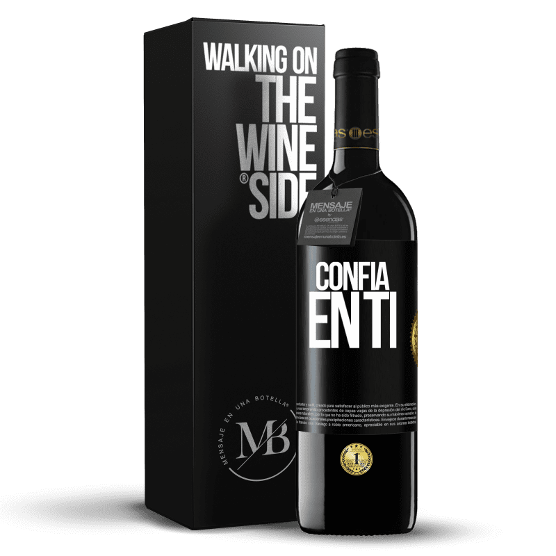 39,95 € Envío gratis | Vino Tinto Edición RED MBE Reserva Confía en ti Etiqueta Negra. Etiqueta personalizable Reserva 12 Meses Cosecha 2016 Tempranillo