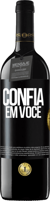 Envio grátis | Vinho tinto Edição RED MBE Reserva Confia em você Etiqueta Preta. Etiqueta personalizável Reserva 12 Meses Colheita 2014 Tempranillo