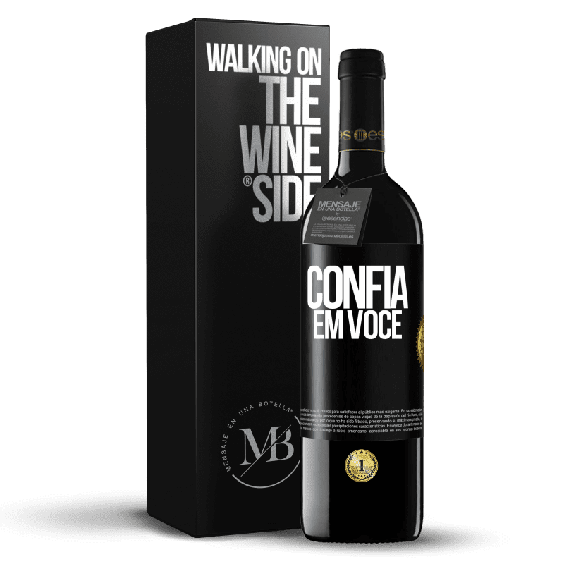 39,95 € Envio grátis | Vinho tinto Edição RED MBE Reserva Confia em você Etiqueta Preta. Etiqueta personalizável Reserva 12 Meses Colheita 2014 Tempranillo