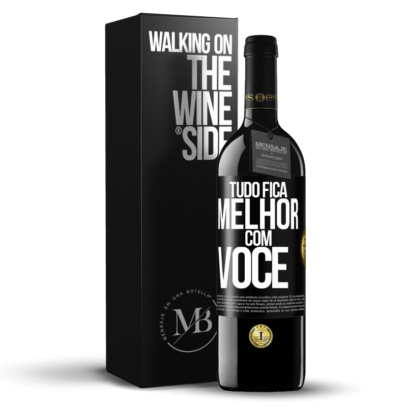 39,95 € Envio grátis | Vinho tinto Edição RED MBE Reserva Tudo fica melhor com você Etiqueta Preta. Etiqueta personalizável Reserva 12 Meses Colheita 2015 Tempranillo