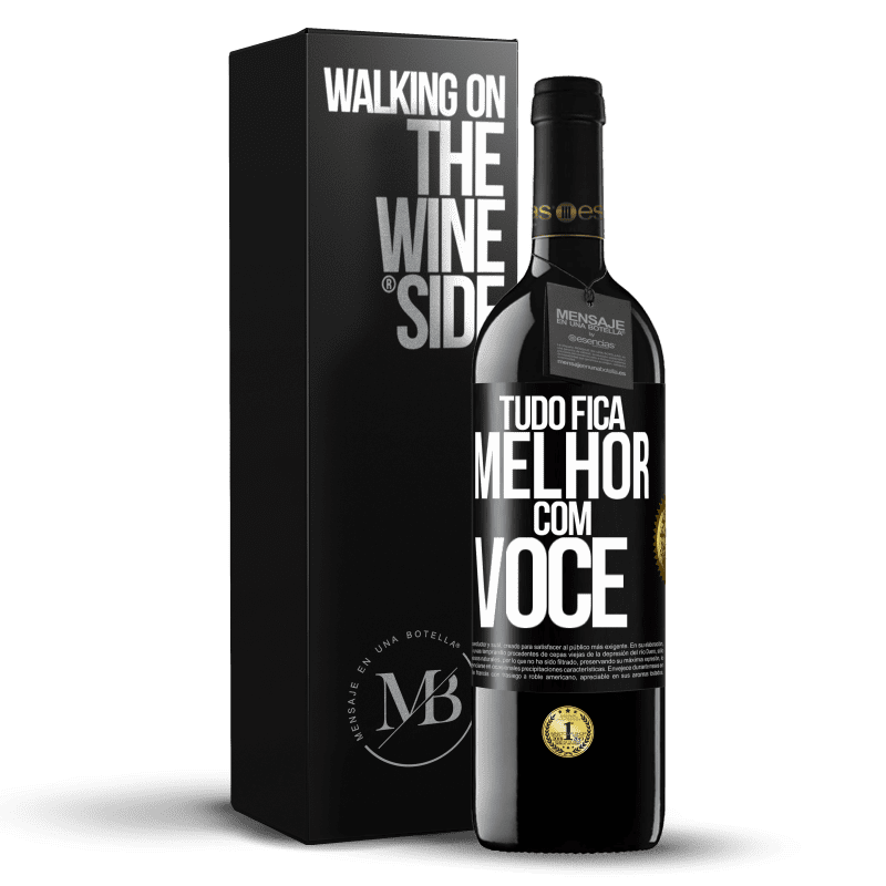 39,95 € Envio grátis | Vinho tinto Edição RED MBE Reserva Tudo fica melhor com você Etiqueta Preta. Etiqueta personalizável Reserva 12 Meses Colheita 2016 Tempranillo