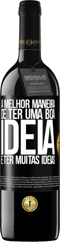 «A melhor maneira de ter uma boa ideia é ter muitas ideias» Edição RED MBE Reserva