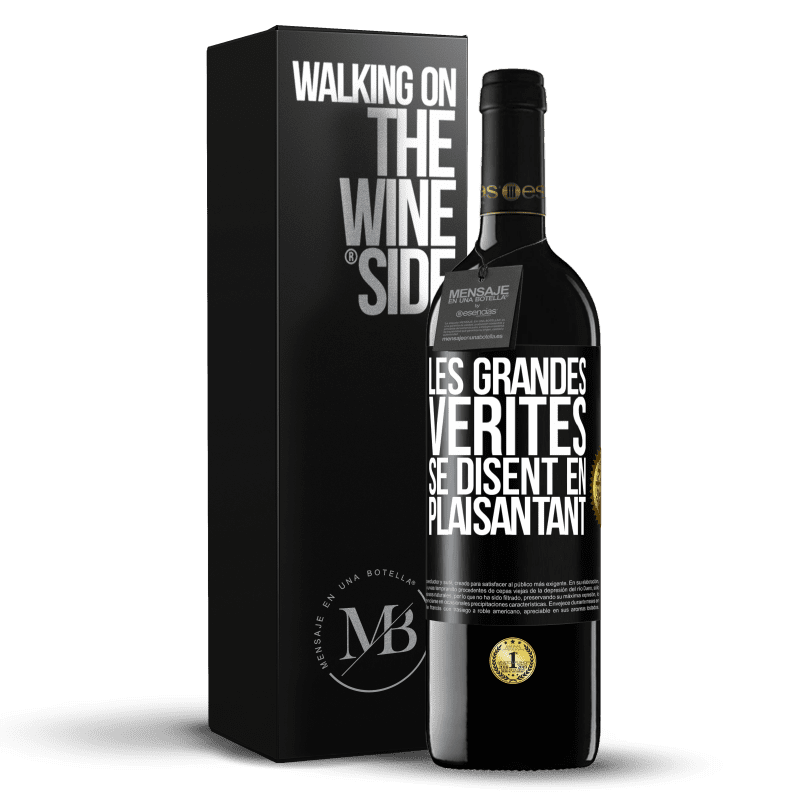 39,95 € Envoi gratuit | Vin rouge Édition RED MBE Réserve Les grandes vérités se disent en plaisantant Étiquette Noire. Étiquette personnalisable Réserve 12 Mois Récolte 2014 Tempranillo