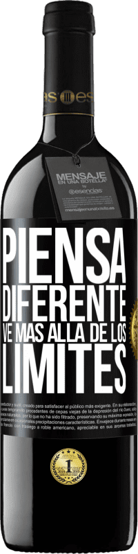 Envío gratis | Vino Tinto Edición RED MBE Reserva Piensa diferente. Ve más allá de los límites Etiqueta Negra. Etiqueta personalizable Reserva 12 Meses Cosecha 2014 Tempranillo