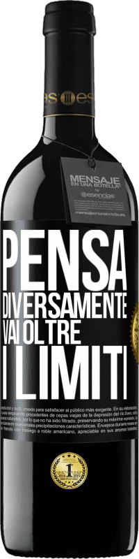 Spedizione Gratuita | Vino rosso Edizione RED MBE Riserva Pensa diversamente. Vai oltre i limiti Etichetta Nera. Etichetta personalizzabile Riserva 12 Mesi Raccogliere 2014 Tempranillo