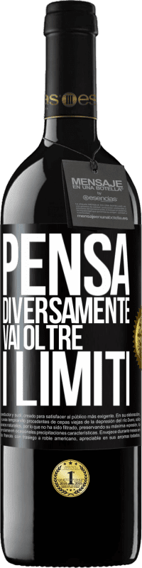 39,95 € Spedizione Gratuita | Vino rosso Edizione RED MBE Riserva Pensa diversamente. Vai oltre i limiti Etichetta Nera. Etichetta personalizzabile Riserva 12 Mesi Raccogliere 2016 Tempranillo