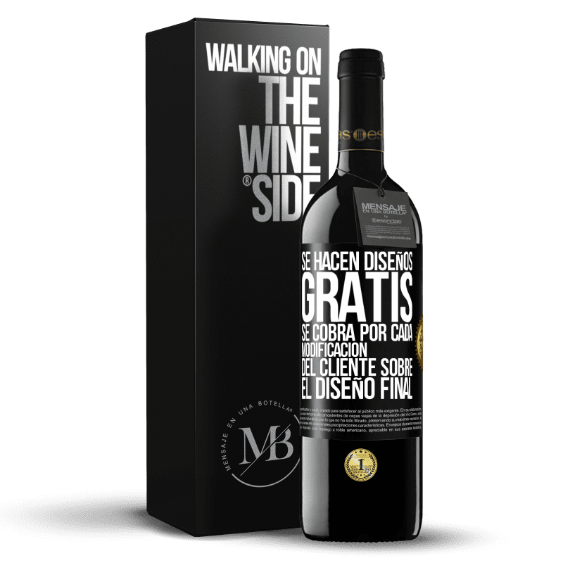 39,95 € Envío gratis | Vino Tinto Edición RED MBE Reserva Se hacen diseños gratis. Se cobra por cada modificación del cliente sobre el diseño final Etiqueta Negra. Etiqueta personalizable Reserva 12 Meses Cosecha 2014 Tempranillo