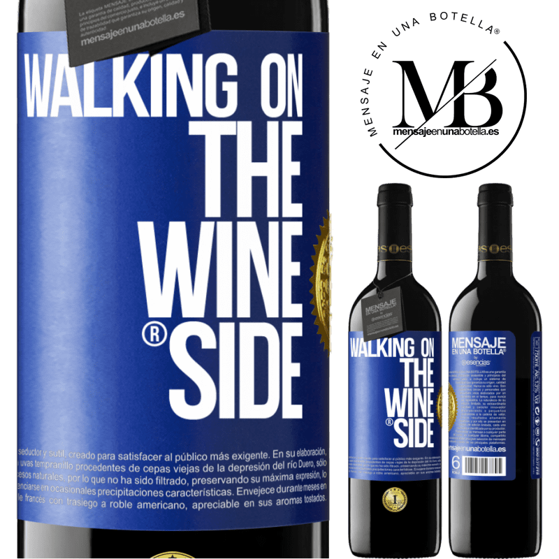 39,95 € Free Shipping | Red Wine RED Edition MBE Reserve Walking on the Wine Side® Blue Label. Customizable label Reserve 12 Months Harvest 2014 Tempranillo