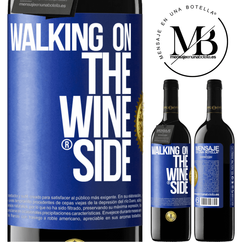 39,95 € Kostenloser Versand | Rotwein RED Ausgabe MBE Reserve Walking on the Wine Side® Blaue Markierung. Anpassbares Etikett Reserve 12 Monate Ernte 2016 Tempranillo