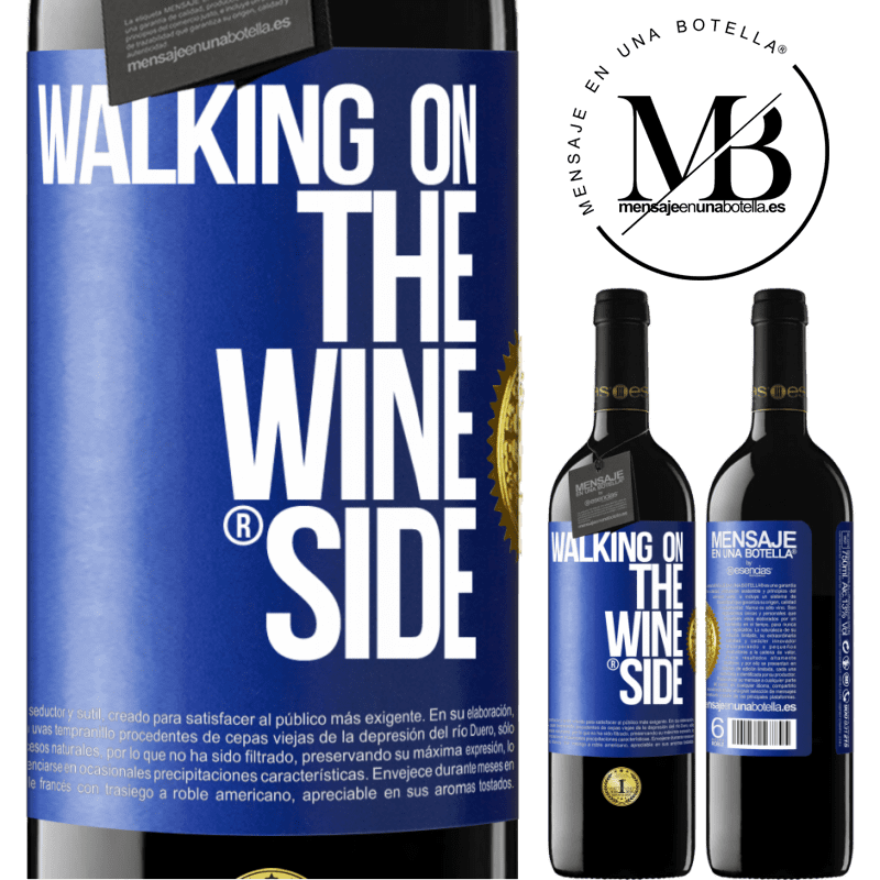 39,95 € Spedizione Gratuita | Vino rosso Edizione RED MBE Riserva Walking on the Wine Side® Etichetta Blu. Etichetta personalizzabile Riserva 12 Mesi Raccogliere 2016 Tempranillo