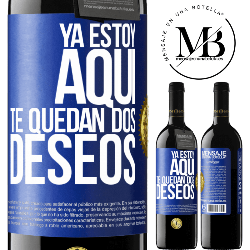 39,95 € Envío gratis | Vino Tinto Edición RED MBE Reserva Ya estoy aquí. Te quedan dos deseos Etiqueta Azul. Etiqueta personalizable Reserva 12 Meses Cosecha 2015 Tempranillo