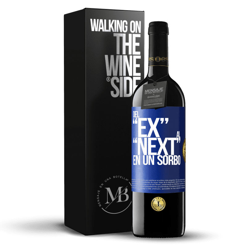 39,95 € Spedizione Gratuita | Vino rosso Edizione RED MBE Riserva Del EX al NEXT en un sorbo Etichetta Blu. Etichetta personalizzabile Riserva 12 Mesi Raccogliere 2015 Tempranillo