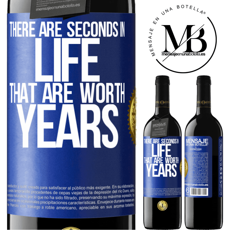 24,95 € Free Shipping | Red Wine RED Edition Crianza 6 Months There are seconds in life that are worth years Blue Label. Customizable label Aging in oak barrels 6 Months Harvest 2019 Tempranillo