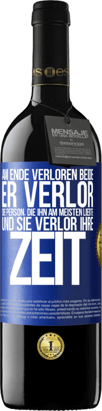 «Am Ende verloren beide. Er verlor die Person, die ihn am meisten liebte, und sie verlor ihre Zeit» RED Ausgabe MBE Reserve