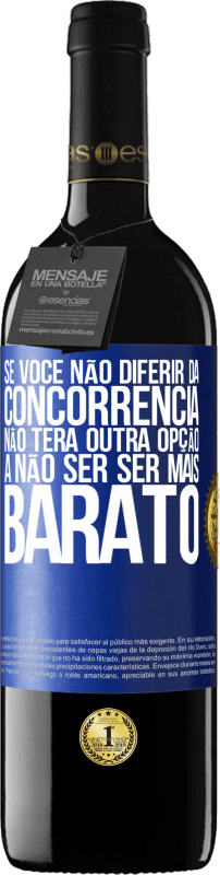 Envio grátis | Vinho tinto Edição RED MBE Reserva Se você não diferir da concorrência, não terá outra opção a não ser ser mais barato Etiqueta Azul. Etiqueta personalizável Reserva 12 Meses Colheita 2014 Tempranillo