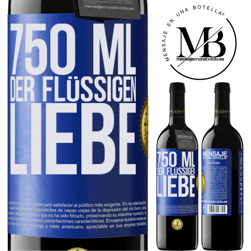 39,95 € Kostenloser Versand | Rotwein RED Ausgabe MBE Reserve 750 ml flüssiger Liebe Blaue Markierung. Anpassbares Etikett Reserve 12 Monate Ernte 2015 Tempranillo