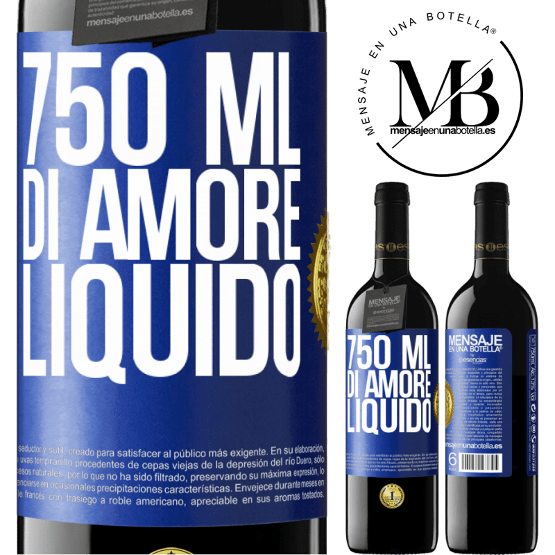 39,95 € Spedizione Gratuita | Vino rosso Edizione RED MBE Riserva 750 ml di amore liquido Etichetta Blu. Etichetta personalizzabile Riserva 12 Mesi Raccogliere 2016 Tempranillo