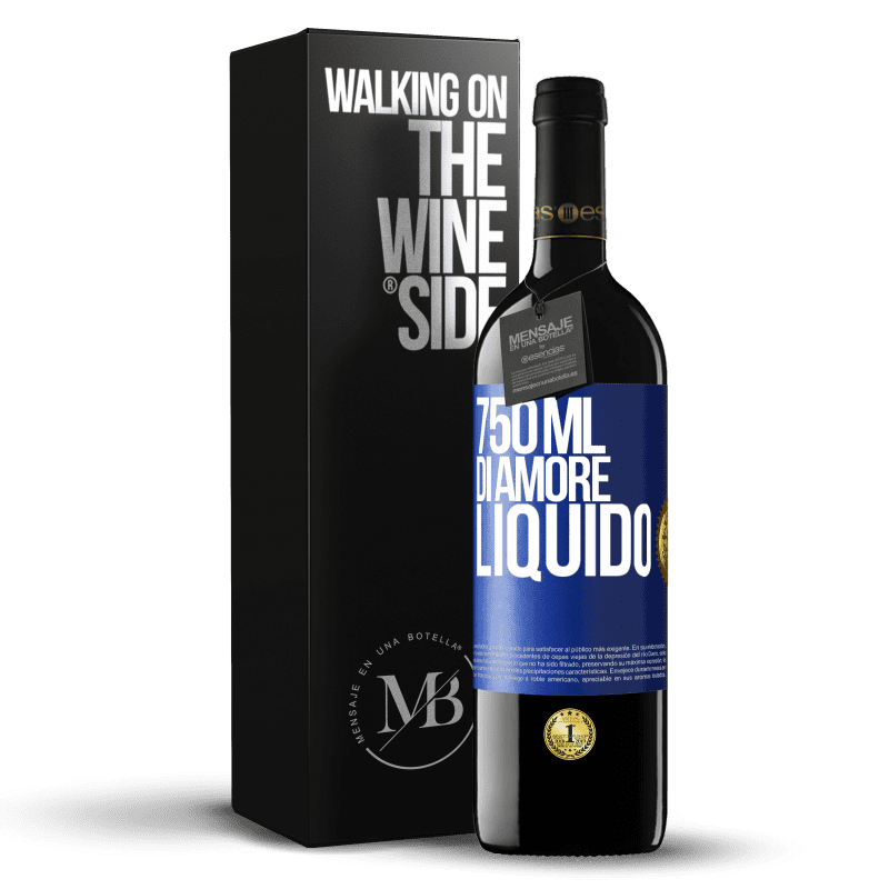 39,95 € Spedizione Gratuita | Vino rosso Edizione RED MBE Riserva 750 ml di amore liquido Etichetta Blu. Etichetta personalizzabile Riserva 12 Mesi Raccogliere 2015 Tempranillo