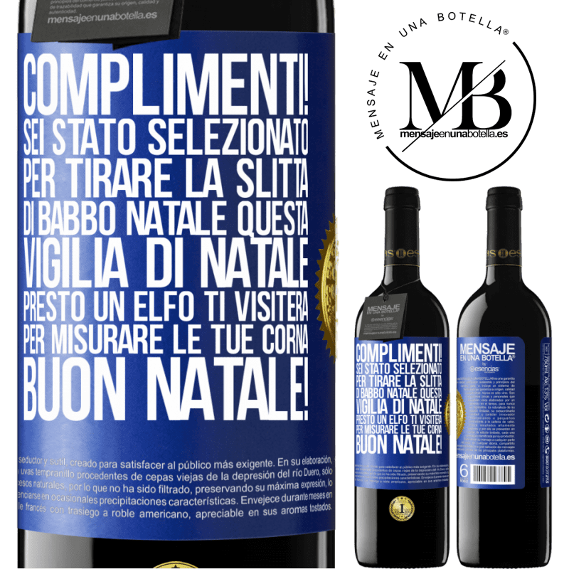 39,95 € Spedizione Gratuita | Vino rosso Edizione RED MBE Riserva Complimenti! Sei stato selezionato per tirare la slitta di Babbo Natale questa vigilia di Natale. Presto un elfo ti visiterà Etichetta Blu. Etichetta personalizzabile Riserva 12 Mesi Raccogliere 2016 Tempranillo