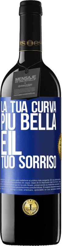 39,95 € | Vino rosso Edizione RED MBE Riserva La tua curva più bella è il tuo sorriso Etichetta Blu. Etichetta personalizzabile Riserva 12 Mesi Raccogliere 2015 Tempranillo