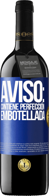 39,95 € Envío gratis | Vino Tinto Edición RED MBE Reserva Aviso: contiene perfección embotellada Etiqueta Azul. Etiqueta personalizable Reserva 12 Meses Cosecha 2014 Tempranillo