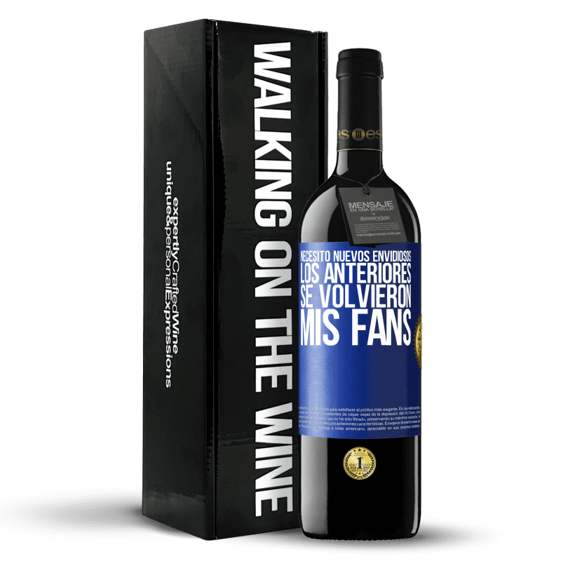 39,95 € Envío gratis | Vino Tinto Edición RED MBE Reserva Necesito nuevos envidiosos. Los anteriores se volvieron mis fans Etiqueta Azul. Etiqueta personalizable Reserva 12 Meses Cosecha 2016 Tempranillo