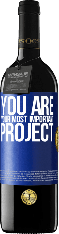 39,95 € Free Shipping | Red Wine RED Edition MBE Reserve You are your most important project Blue Label. Customizable label Reserve 12 Months Harvest 2016 Tempranillo