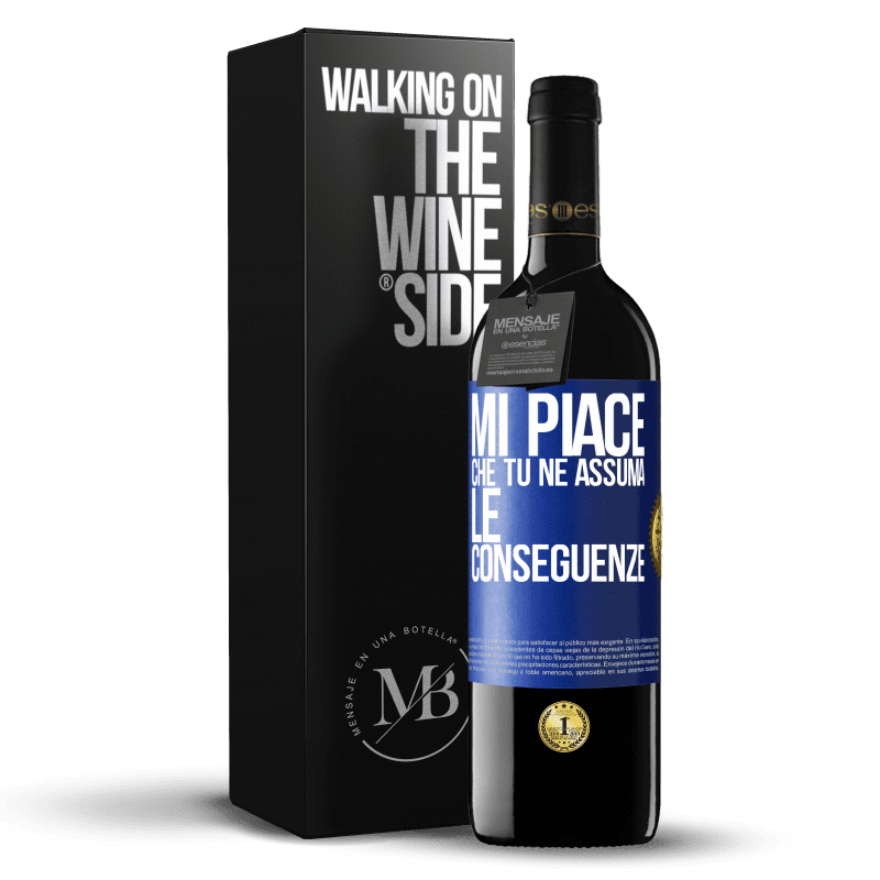 39,95 € Spedizione Gratuita | Vino rosso Edizione RED MBE Riserva Mi piace che tu ne assuma le conseguenze Etichetta Blu. Etichetta personalizzabile Riserva 12 Mesi Raccogliere 2016 Tempranillo